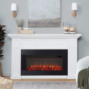 Electric Fireplace with Mantel